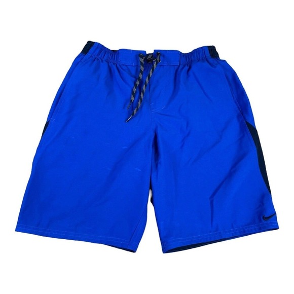 Nike Core Contend Boardshorts Mens Small Blue Lined Swim Surf Beach Trunks - Picture 1 of 12